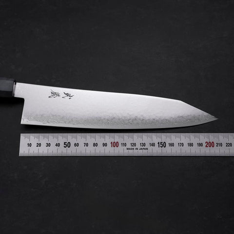Kiritsuke VG-10 Damas Manche en Bouleau Bleu 210mm-[Musashi]-[Couteaux de cuisine japonais]