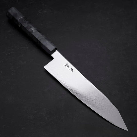 Kiritsuke VG-10 Damas Manche en Bouleau Bleu 210mm-[Musashi]-[Couteaux de cuisine japonais]
