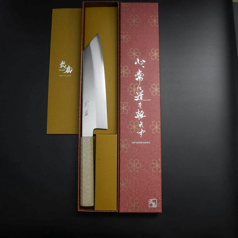 Kiritsuke VG-10 Poli Manche Urushi Blanc 200mm-[Musashi]-[Couteaux de cuisine japonais]