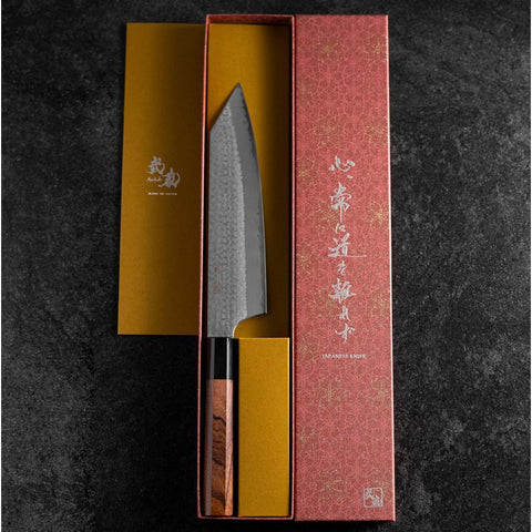 Kiritsuke VG-5 Tsuchime Manche Buffle et Bubinga 200mm-[Musashi]-[Couteaux de cuisine japonais]