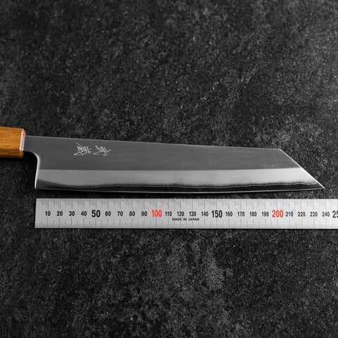 Kiritsuke White Steel #1 Poli Manche Yaki Urushi 240mm-[Musashi]-[Couteaux de cuisine japonais]