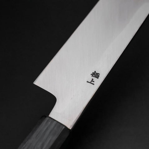 Kiritsuke White Steel #2 Kasumi Manche Urushi Bleu Sombre 230mm-[Musashi]-[Couteaux de cuisine japonais]