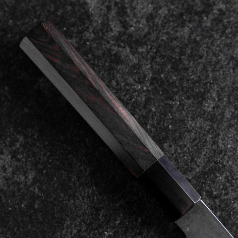 Kiritsuke White Steel #2 Kurouchi Manche en Buffle et Ébène 200mm-[Musashi]-[Couteaux de cuisine japonais]
