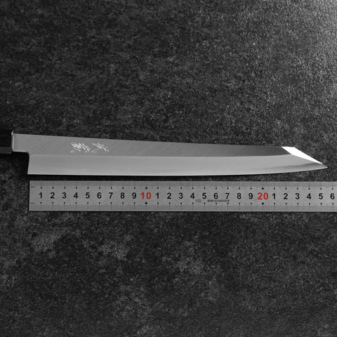 Kiritsuke Yanagiba Blue Steel #2 Kasumi Manche en Buffalo et Magnolia 260mm-[Musashi]-[Couteaux de cuisine japonais]