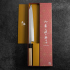 Kiritsuke Yanagiba Blue Steel #2 Kasumi Manche en Buffalo et Magnolia 260mm-[Musashi]-[Couteaux de cuisine japonais]