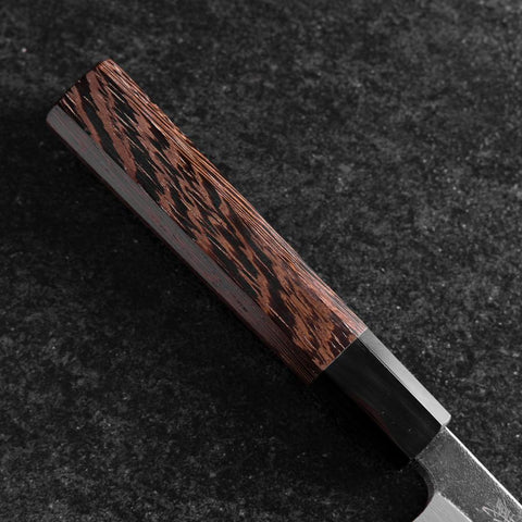 Kiritsuke Yanagiba Blue Steel #2 Kurouchi Buffalo Wenge Handle 240mm (9.4”)-[Musashi]-[Japanese-Kitchen-Knives]