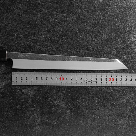 Kiritsuke Yanagiba Blue Steel #2 Kurouchi Buffalo Wenge Handle 240mm (9.4”)-[Musashi]-[Japanese-Kitchen-Knives]