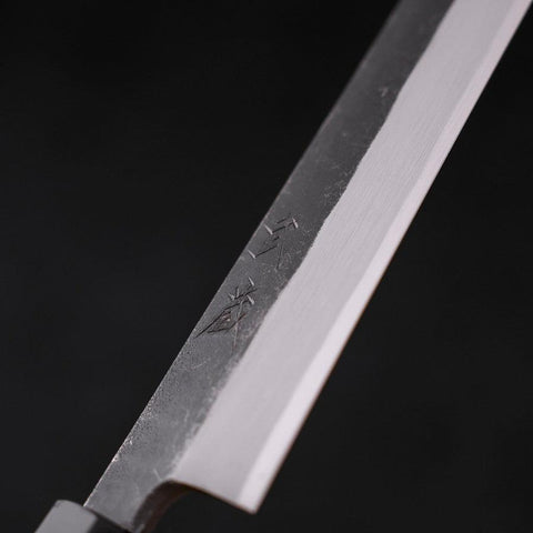 Kiritsuke Yanagiba Blue Steel #2 Kurouchi Manche en Buffle et Bois de Wengé 300mm-[Musashi]-[Couteaux de cuisine japonais]