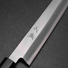 Kiritsuke Yanagiba Silver Steel #3 Kasumi Manche en Buffle et Ébène 300mm-[Musashi]-[Couteaux de cuisine japonais]