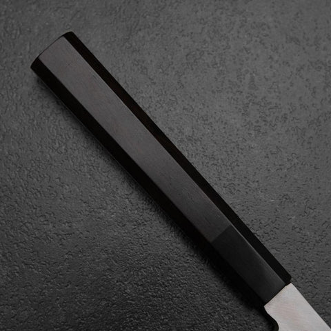 Kiritsuke Yanagiba Silver Steel #3 Kasumi Manche en Buffle et Ébène 300mm (Sori)-[Musashi]-[Couteaux de cuisine japonais]