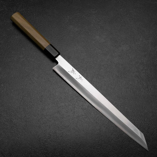 Kiritsuke Yanagiba Silver Steel #3 Kasumi Manche en Buffle et Magnolia 270mm