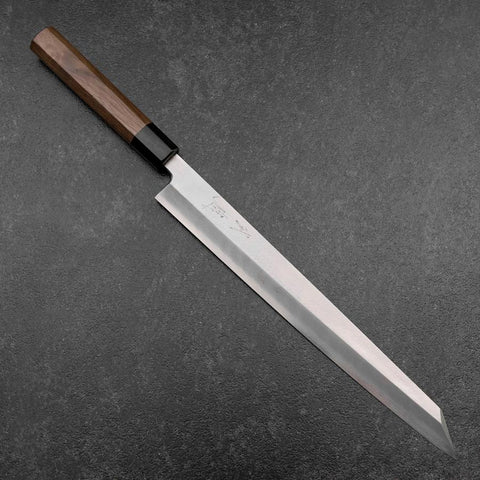 Kiritsuke Yanagiba Silver Steel #3 Kasumi Walnut Handle 300mm (11.8”)-[Musashi]-[Couteaux de cuisine japonais]