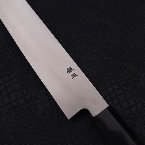 Kiritsuke Yanagiba Silver Steel #3 Poli Manche en Buffle et Ébène 270mm-[Musashi]-[Couteaux de cuisine japonais]