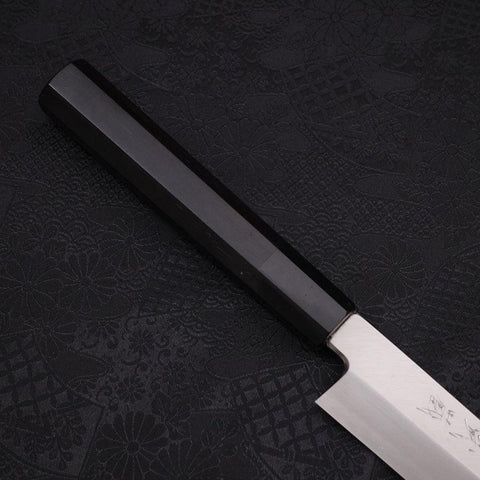 Kiritsuke Yanagiba Silver Steel #3 Poli Manche en Buffle et Ébène 270mm-[Musashi]-[Couteaux de cuisine japonais]