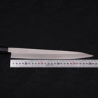 Kiritsuke Yanagiba Silver Steel #3 Poli Manche en Buffle et Ébène 270mm-[Musashi]-[Couteaux de cuisine japonais]