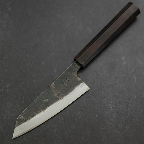 Kobunka Blue Steel #2 Kurouchi Ebony Handle 120mm (4.7”)-[Musashi]-[Couteaux de cuisine japonais]