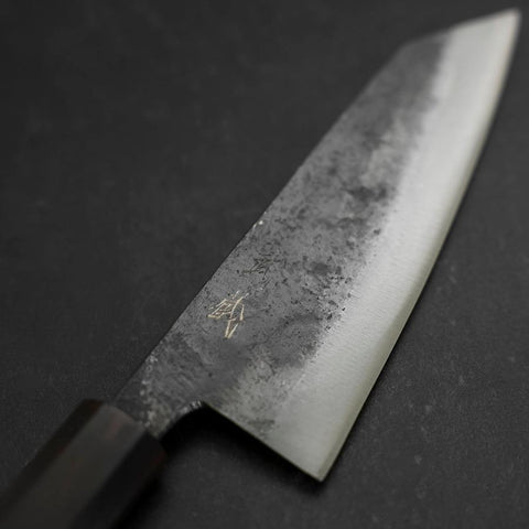 Kobunka Blue Steel #2 Kurouchi Ebony Handle 120mm (4.7”)-[Musashi]-[Couteaux de cuisine japonais]