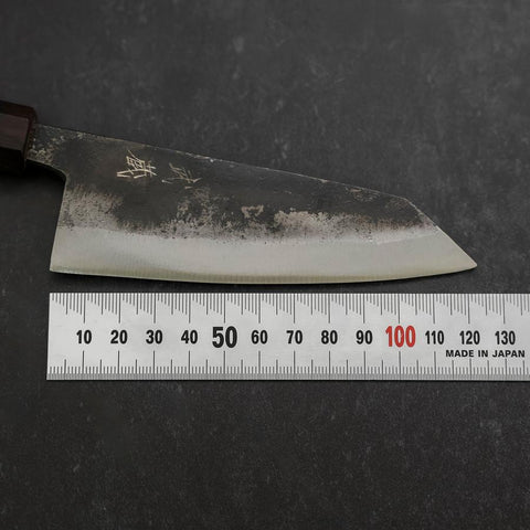 Kobunka Blue Steel #2 Kurouchi Ebony Handle 120mm (4.7”)-[Musashi]-[Couteaux de cuisine japonais]