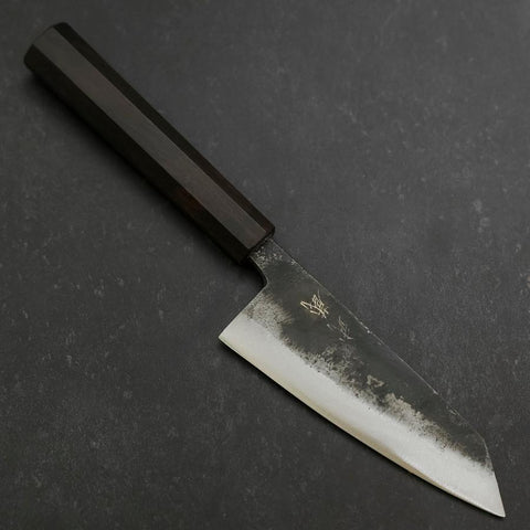 Kobunka Blue Steel #2 Kurouchi Ebony Handle 120mm (4.7”)-[Musashi]-[Couteaux de cuisine japonais]