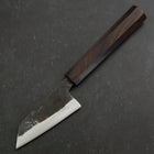 Kobunka Blue Steel #2 Kurouchi Ebony Handle 80mm (3.1”)-[Musashi]-[Couteaux de cuisine japonais]