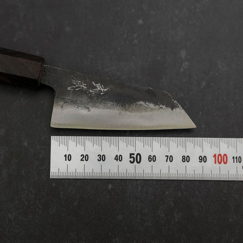 Kobunka Blue Steel #2 Kurouchi Ebony Handle 80mm (3.1”)-[Musashi]-[Couteaux de cuisine japonais]