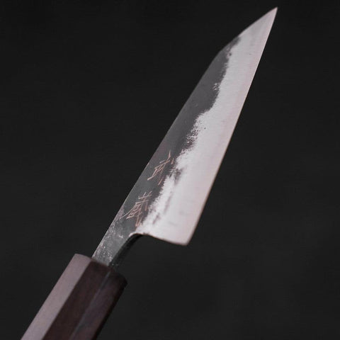 Kobunka Blue steel #2 Kurouchi Ebony Handle 80mm-[Musashi]-[Couteaux de cuisine japonais]