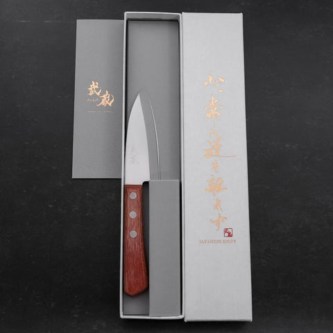 Kodeba AUS-6 Poli Manche Occidental Marron 95mm-[Musashi]-[Couteaux de cuisine japonais]