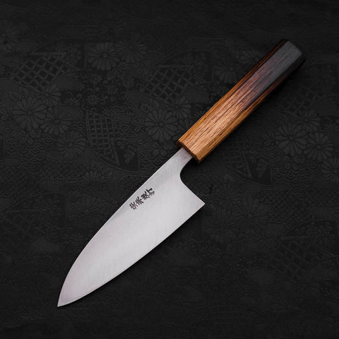 Kodeba White Steel #2 Kurouchi Tsuchime Manche Yaki Urushi 120mm-[Musashi]-[Couteaux de cuisine japonais]