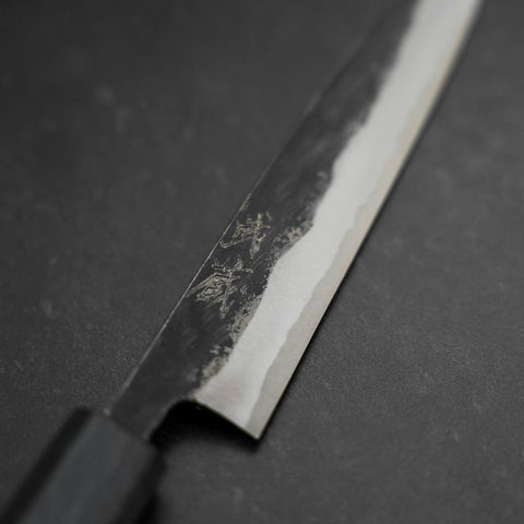 Koyanagi Blue Steel #1 Kurouchi Manche Urushi Bleu Sombre 150mm-[Musashi]-[Couteaux de cuisine japonais]