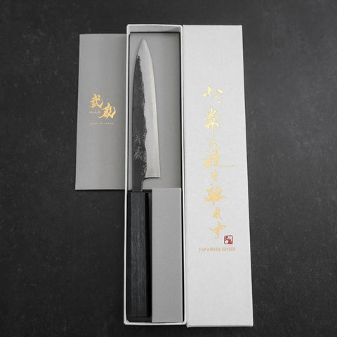 Koyanagi Blue Steel #1 Kurouchi Manche Urushi Bleu Sombre 150mm-[Musashi]-[Couteaux de cuisine japonais]