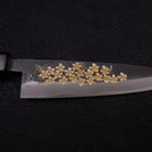 Koyanagi Blue Steel #2 Kurouchi Chokin Sakura Buffalo Ebony Handle 135mm (5.3”)-[Musashi]-[Japanese-Kitchen-Knives]