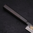 Koyanagi Blue Steel #2 Kurouchi Chokin Sakura Buffalo Ebony Handle 135mm (5.3”)-[Musashi]-[Japanese-Kitchen-Knives]