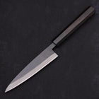 Koyanagi Blue Steel #2 Kurouchi Chokin Soleil-Nuage Chanceux Manche en Buffle et Ébène 135mm-[Musashi]-[Couteaux de cuisine japonais]