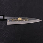 Koyanagi Blue Steel #2 Kurouchi Chokin Soleil-Nuage Chanceux Manche en Buffle et Ébène 135mm-[Musashi]-[Couteaux de cuisine japonais]
