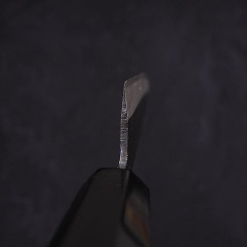 Koyanagi Blue Steel #2 Kurouchi Chokin Soleil-Nuage Chanceux Manche en Buffle et Ébène 135mm-[Musashi]-[Couteaux de cuisine japonais]
