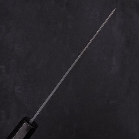 Koyanagi Blue Steel #2 Kurouchi Chokin Soleil-Nuage Chanceux Manche en Buffle et Ébène 135mm-[Musashi]-[Couteaux de cuisine japonais]