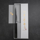 Koyanagi Blue Steel #2 Kurouchi Damas Manche en Buffle et Ébène 135mm-[Musashi]-[Couteaux de cuisine japonais]