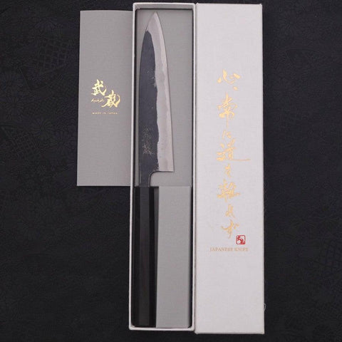 Koyanagi Blue Super Kurouchi Manche en Buffle et Ébène 150mm-[Musashi]-[Couteaux de cuisine japonais]