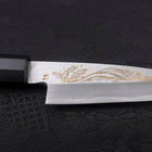 Koyanagi White Steel #2 Kasumi Chokin Nami Manche en Buffle et Ébène 110mm-[Musashi]-[Couteaux de cuisine japonais]