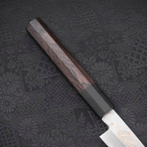 Koyanagi White Steel #2 Kasumi Chokin Nami Manche en Buffle et Ébène 110mm-[Musashi]-[Couteaux de cuisine japonais]