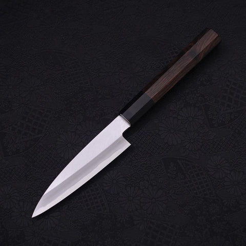 Koyanagi White Steel #2 Kasumi Chokin Sakura Manche en Buffle et Ébène 110mm-[Musashi]-[Couteaux de cuisine japonais]