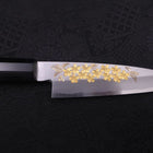 Koyanagi White Steel #2 Kasumi Chokin Sakura Manche en Buffle et Ébène 110mm-[Musashi]-[Couteaux de cuisine japonais]
