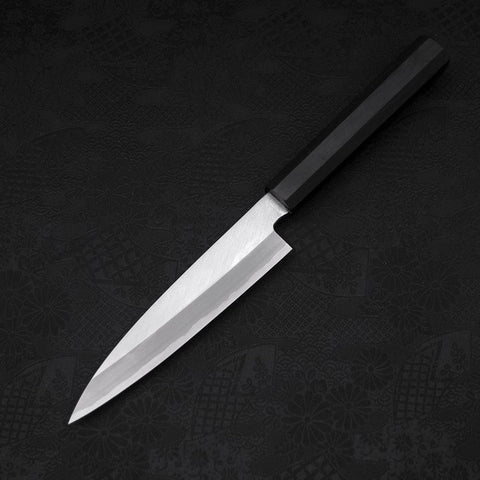 Koyanagi White Steel #2 Kasumi Chokin Sakura Manche en Buffle et Ébène 150mm-[Musashi]-[Couteaux de cuisine japonais]