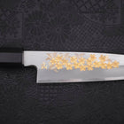 Koyanagi White Steel #2 Kasumi Chokin Sakura Manche en Buffle et Ébène 150mm-[Musashi]-[Couteaux de cuisine japonais]