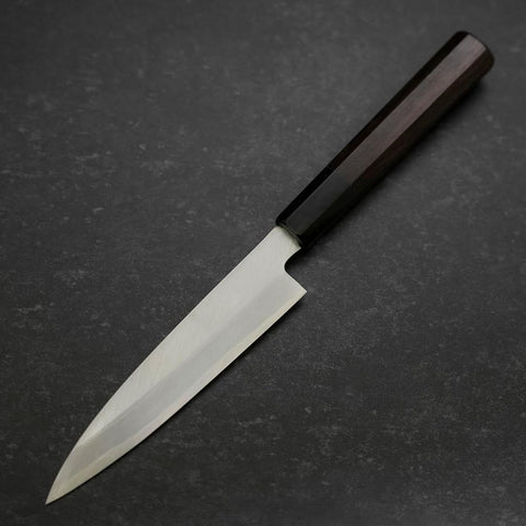 Koyanagi White steel #2 Kasumi Chokin Chance Cloud Manche en Buffle et Ébène 135mm-[Musashi]-[Couteaux de cuisine japonais]