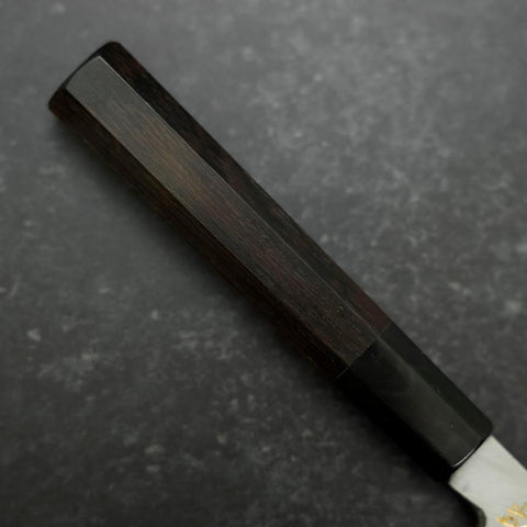 Koyanagi White steel #2 Kasumi Chokin Chance Cloud Manche en Buffle et Ébène 135mm-[Musashi]-[Couteaux de cuisine japonais]