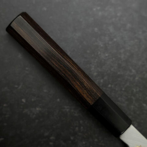 Koyanagi White steel #2 Kasumi Chokin Papillon Manche en Buffle et Ébène 135mm-[Musashi]-[Couteaux de cuisine japonais]