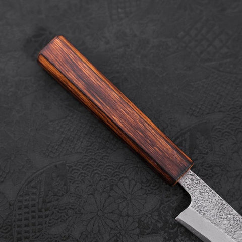 Koyanagi White Steel #2 Nashiji Manche Sumi Urushi 120mm-[Musashi]-[Couteaux de cuisine japonais]