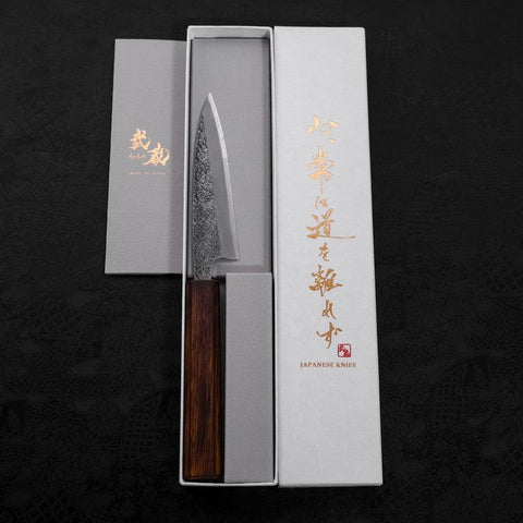 Koyanagi White Steel #2 Nashiji Manche Sumi Urushi 120mm-[Musashi]-[Couteaux de cuisine japonais]