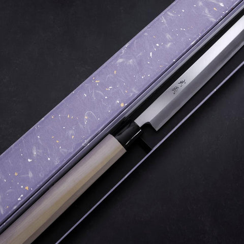 Maguro White Steel #2 Poli Manche en Magnolia 450mm-[Musashi]-[Couteaux de cuisine japonais]